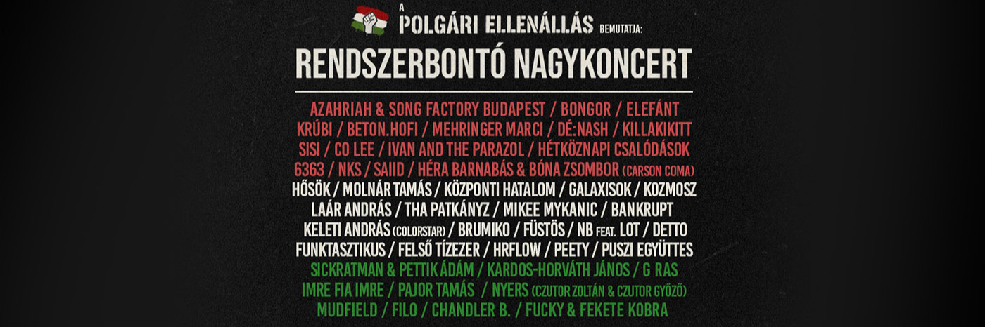 Rendszerbontó koncert hősök tere