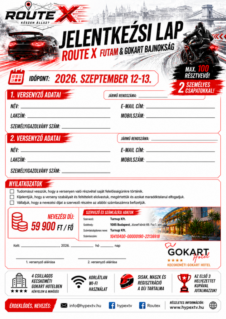 Routex nevezési lap