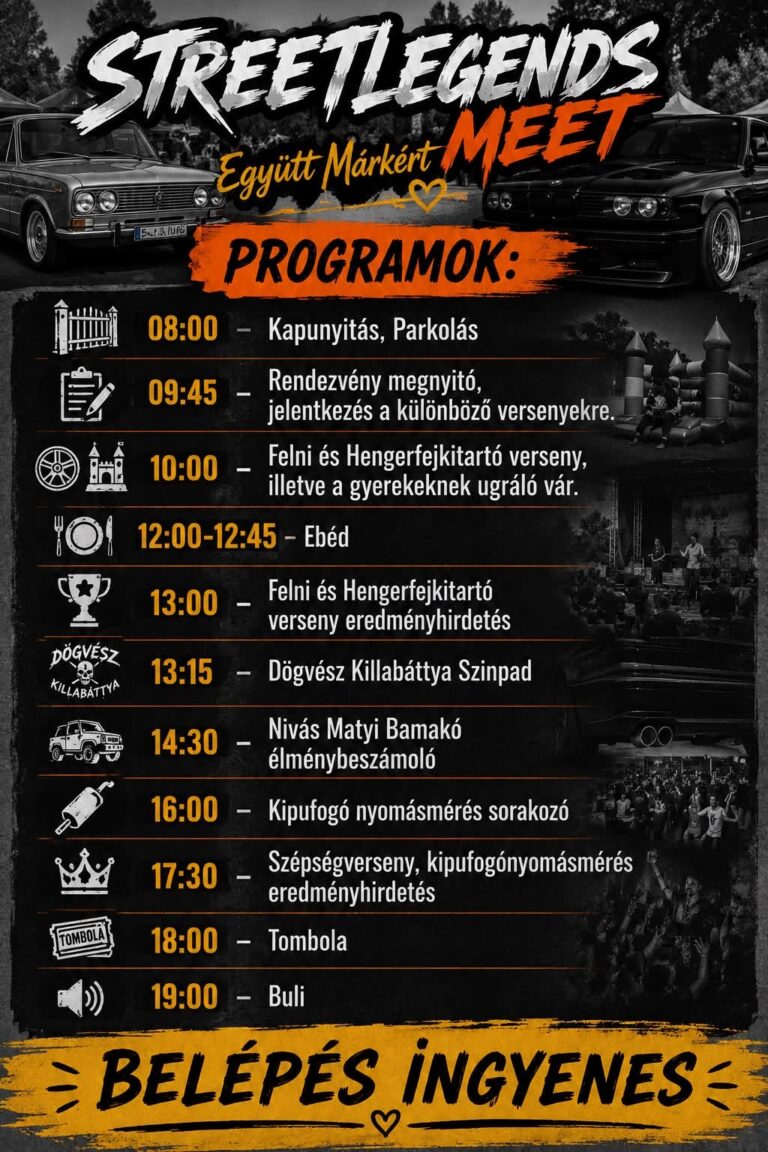 JÓTÉKONYSÁGI AUTÓS TALÁLKOZÓ – RÁBAPATY – 2026.08.01
